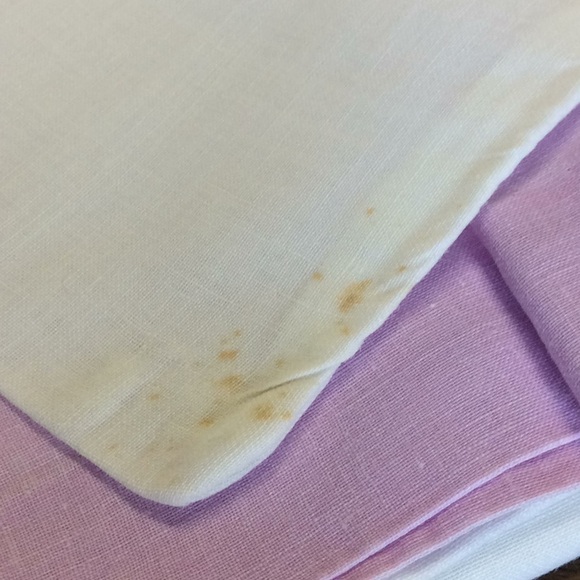 FINAL SALE PRICE Vintage White Purple Scallop Pillow Case Set - Picture 5 of 5